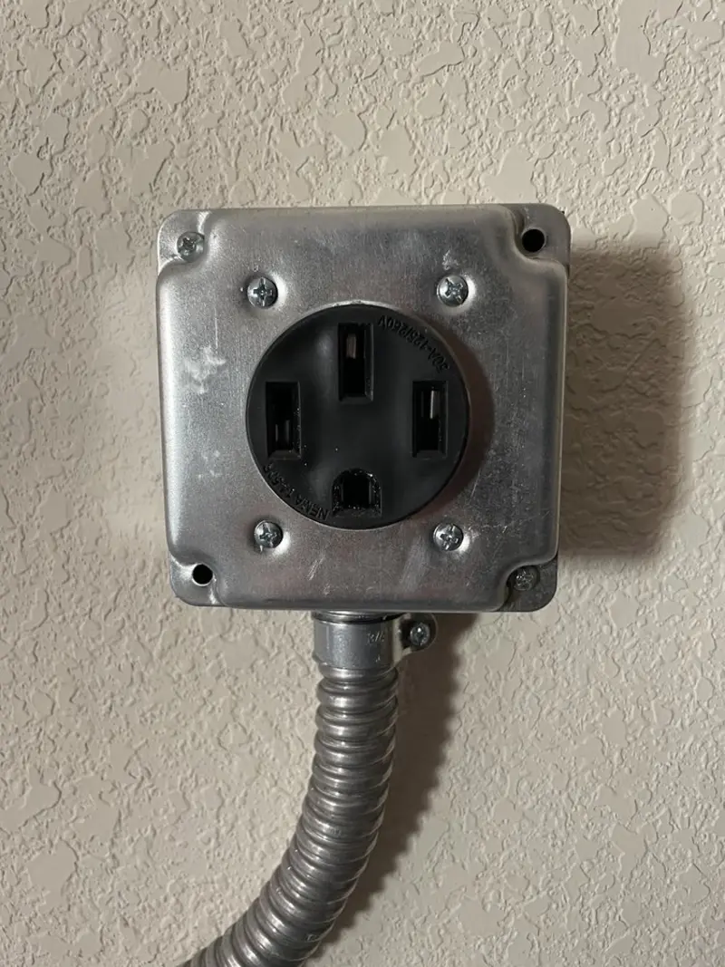 NEMA 14-50 outlet installed for Smart Home Electrical in Abbeville